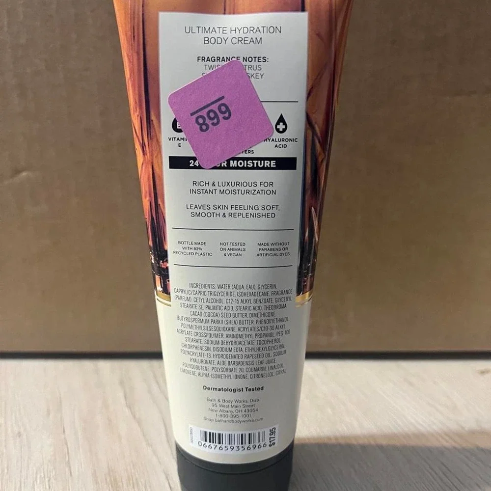 8oz Bath & Body Works Whiskey Toast Ultimate Hydration Body Cream